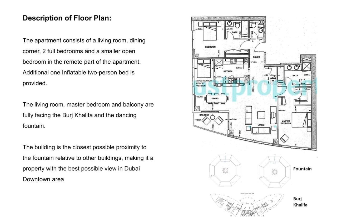 Elite Royal Apartment - Full Burj Khalifa & Fountain View - Premier - 2 Bedrooms & 1 Open Bedroom Without Partition Дубай Экстерьер фото